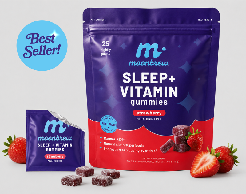 MoonBrew™  Sleep Gummies with Dual Magnesium & Daily Vitamins (Melatonin-Free)
